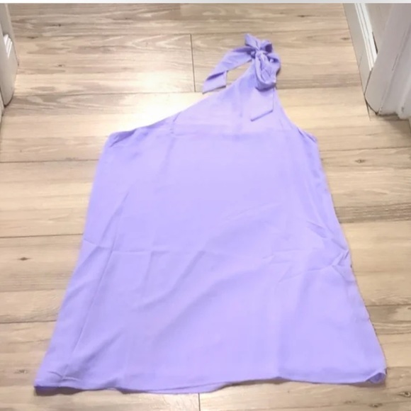 THRIVING ALL NIGHT LAVENDER ONE SHOULDER DRESS - Picture 3 of 3